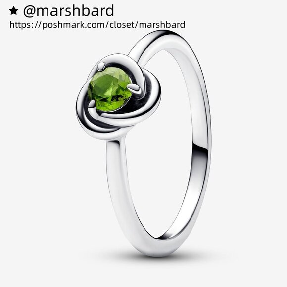 Pandora August Birthstone Eternity Circle Ring - Picture 1 of 5
